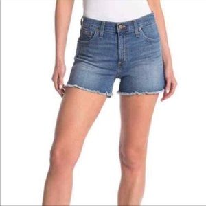 J Crew Raw Hem Indigo Denim Shorts